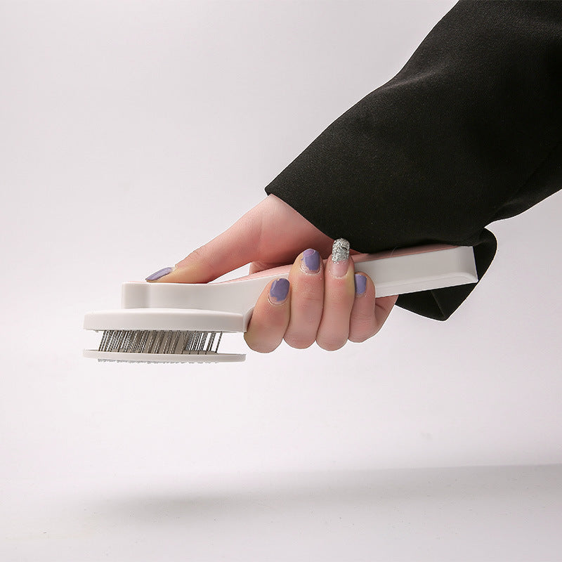 Self Cleaning Pet Comb Stainless Steel Needles