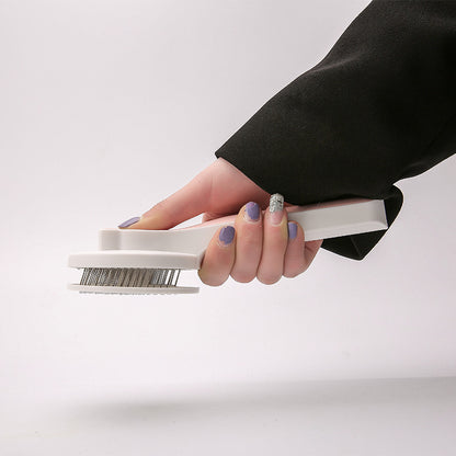 Self Cleaning Pet Comb Stainless Steel Needles