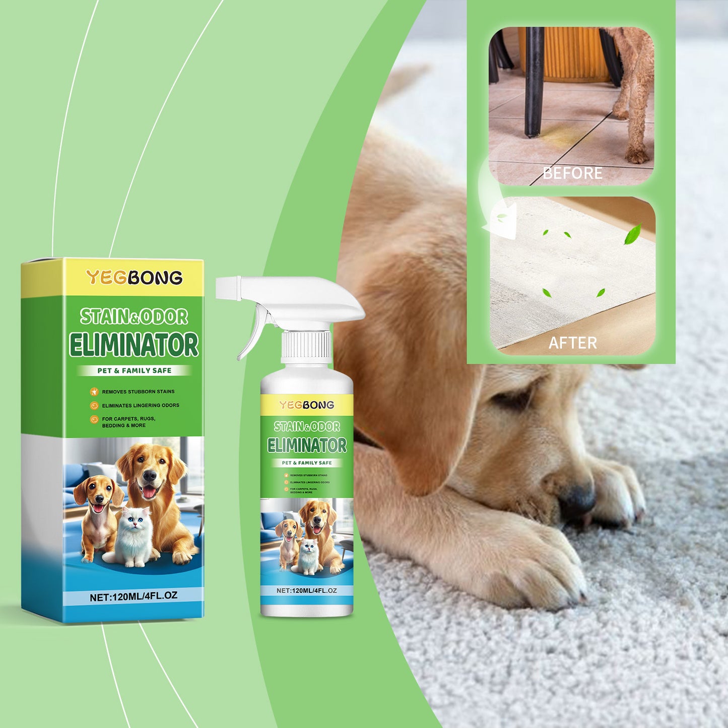Pet Stain Remover for Cats and Dogs