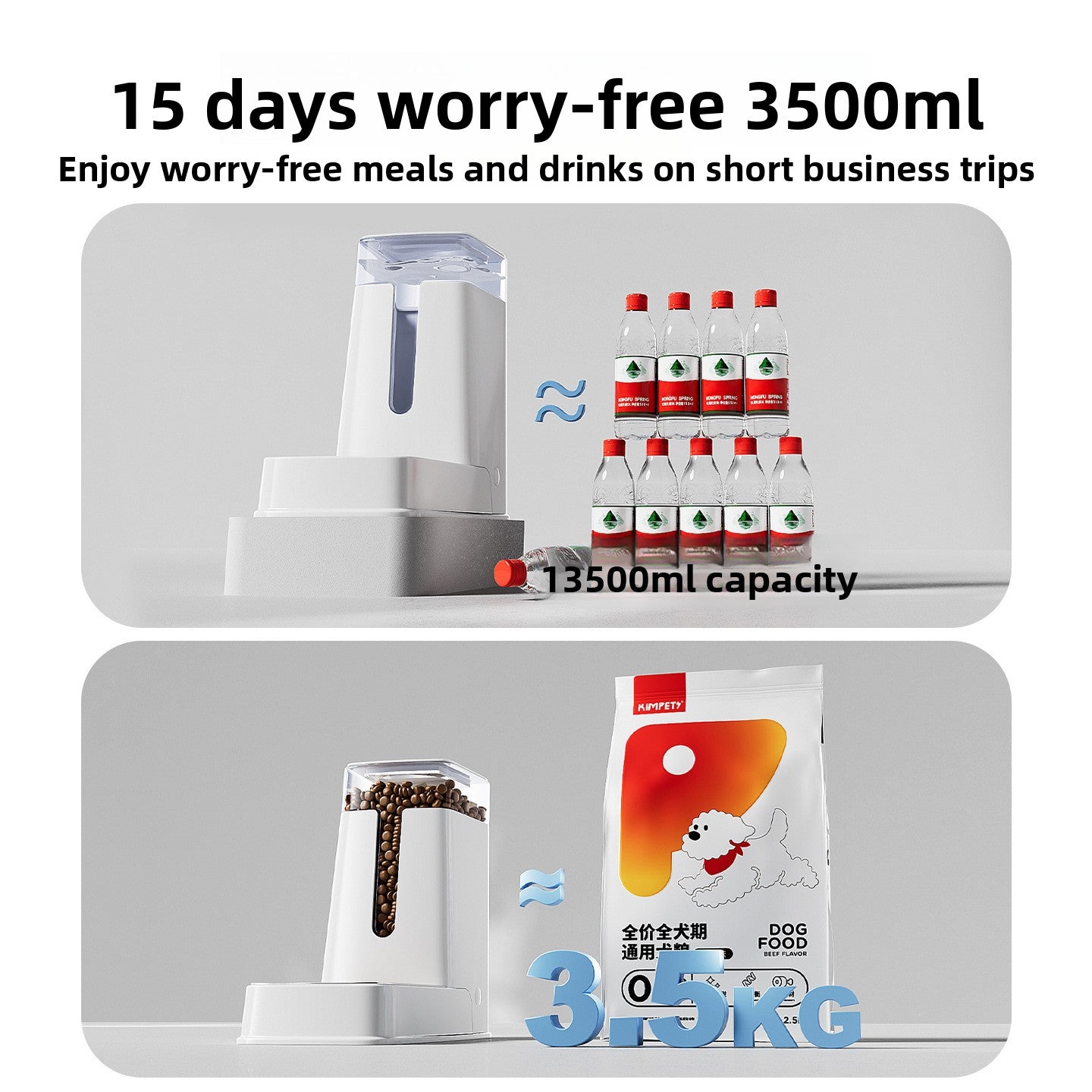 Automatic Pet Feeder and Water Dispenser