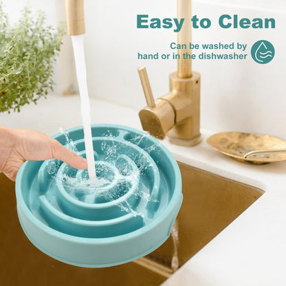 Slow Feeder Dog Bowl with Neck Guard