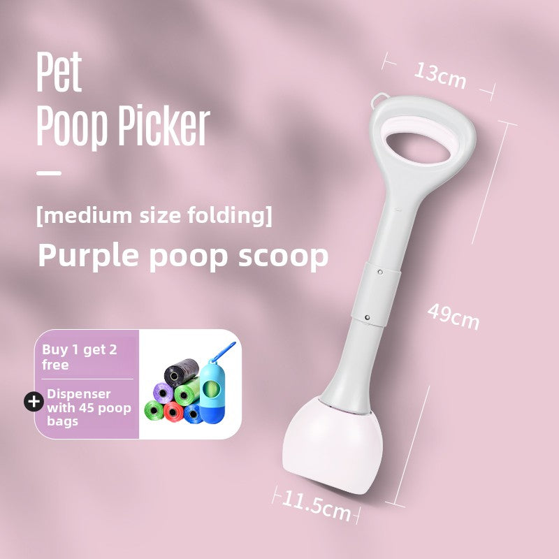 Foldable Dog Poop Scooper with Waste Bags