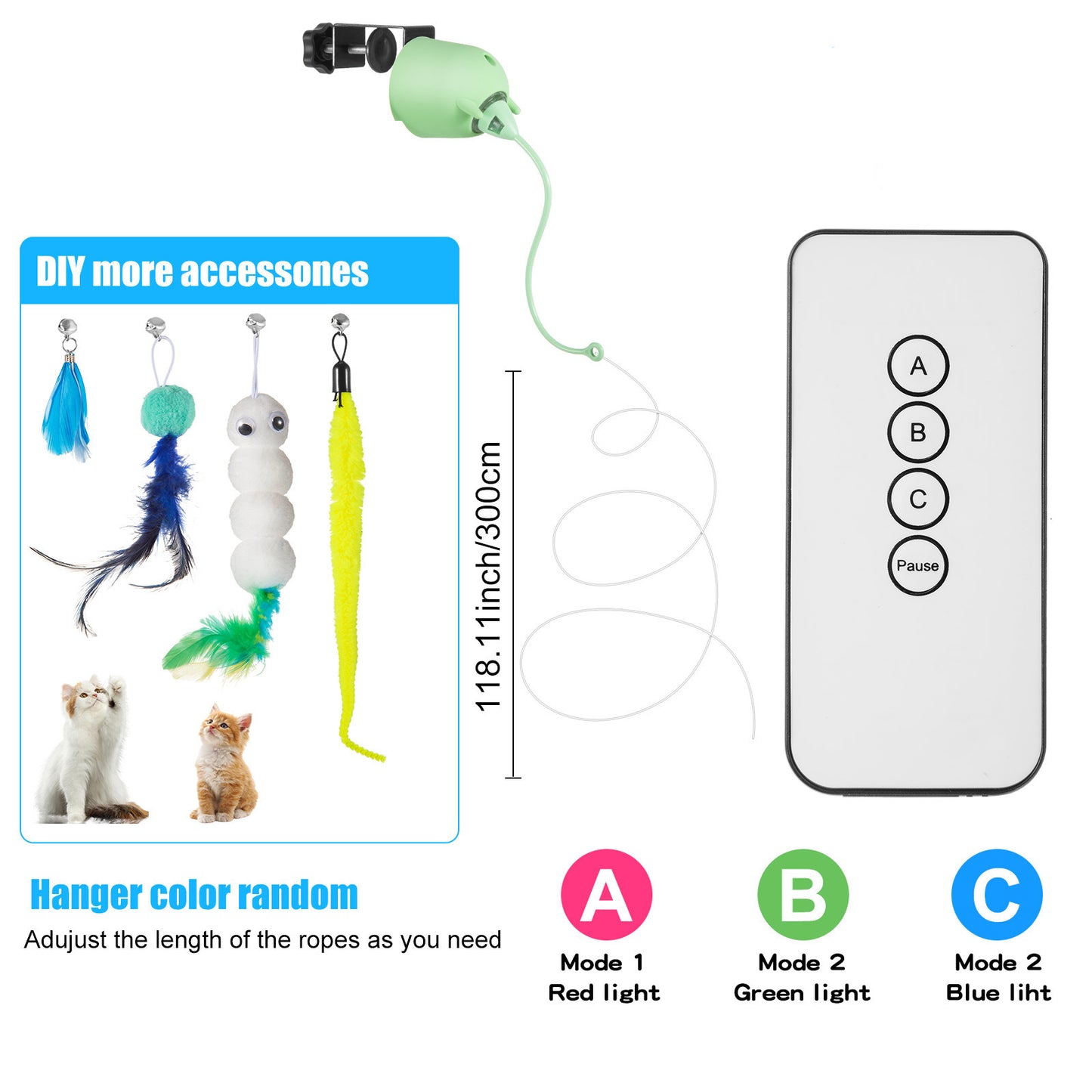 Automatic Hanging Cat Teaser Toy