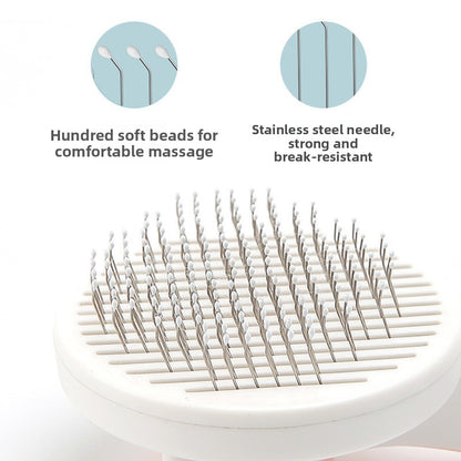 Self Cleaning Pet Comb Stainless Steel Needles