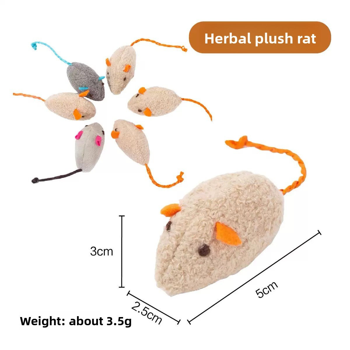 Plush Catnip Mouse Chew Toys