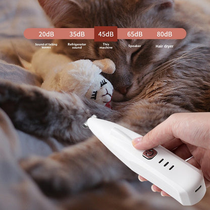 Rechargeable Pet Grooming Trimmer with LED Light