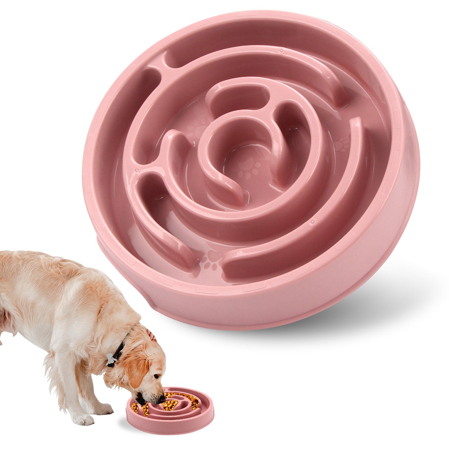Slow Feeder Dog Bowl with Neck Guard