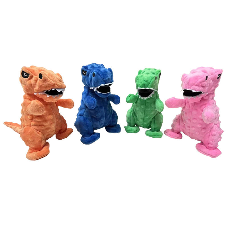 Dinosaur Squeaky Plush Chew Toy for Pets