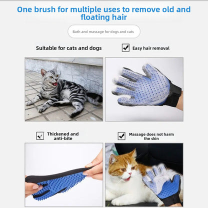 Pet Grooming Gloves for Cats and Dogs
