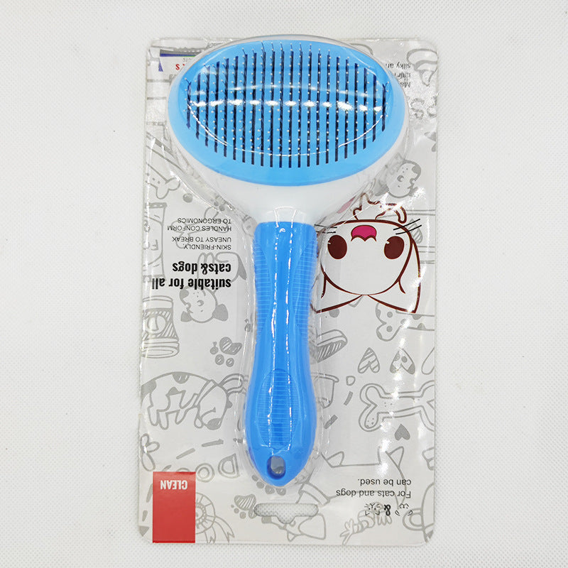 Self Cleaning Pet Comb Stainless Steel Needles