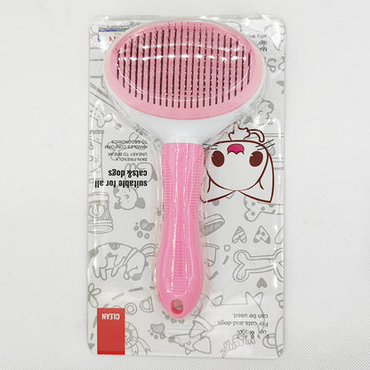 Self Cleaning Pet Comb Stainless Steel Needles