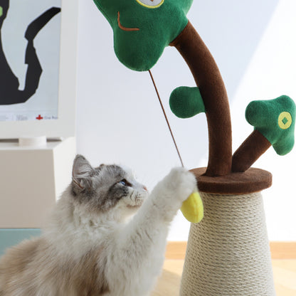 Vertical Sisal Cat Climbing Scratch Post with Toy
