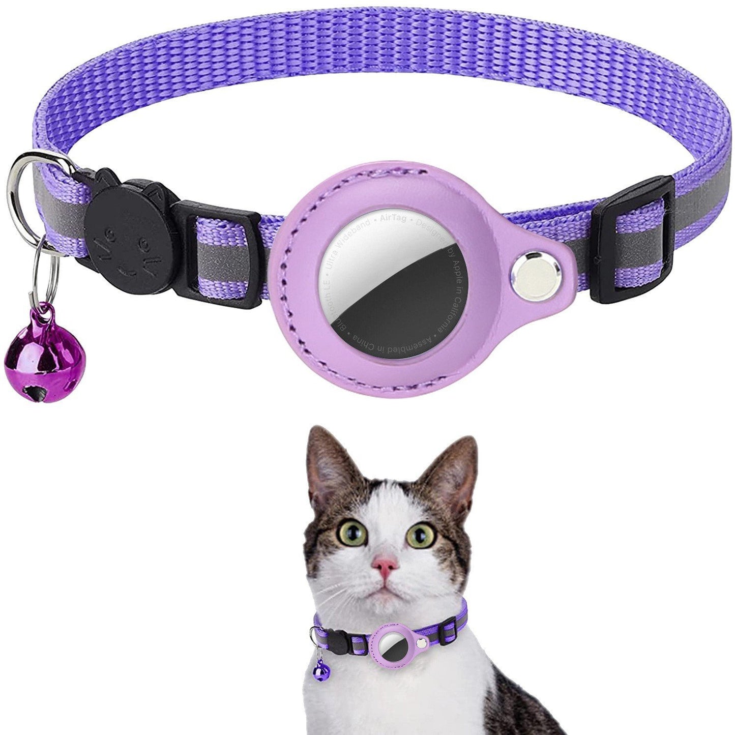 Adjustable Reflective Pet Collar for Airtag