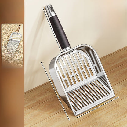 Stainless Steel Cat Litter Shovel with Long Handle