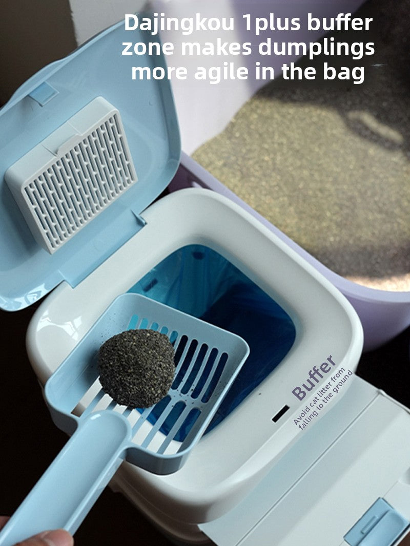 Shushi Cat Litter Trash Can with Odor Control and Splash Protection