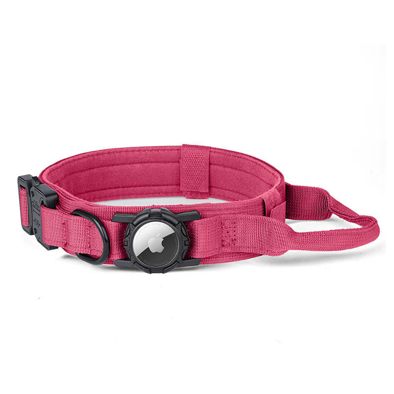 Adjustable Nylon Pet Collar with Airtag Holder