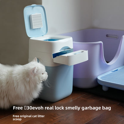 Shushi Cat Litter Trash Can with Odor Control and Splash Protection