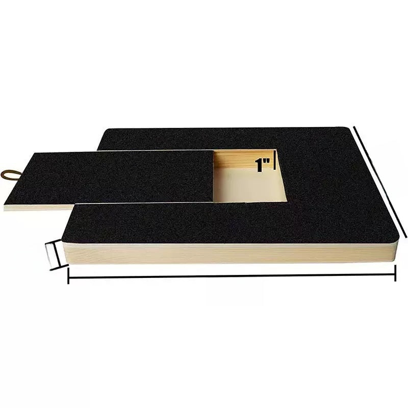 Wooden Dog Scratching Board with Food Box
