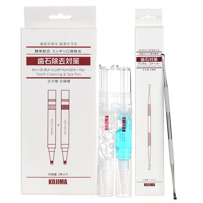 Pet Teeth Cleaning Kit with Toothbrush and Toothpaste