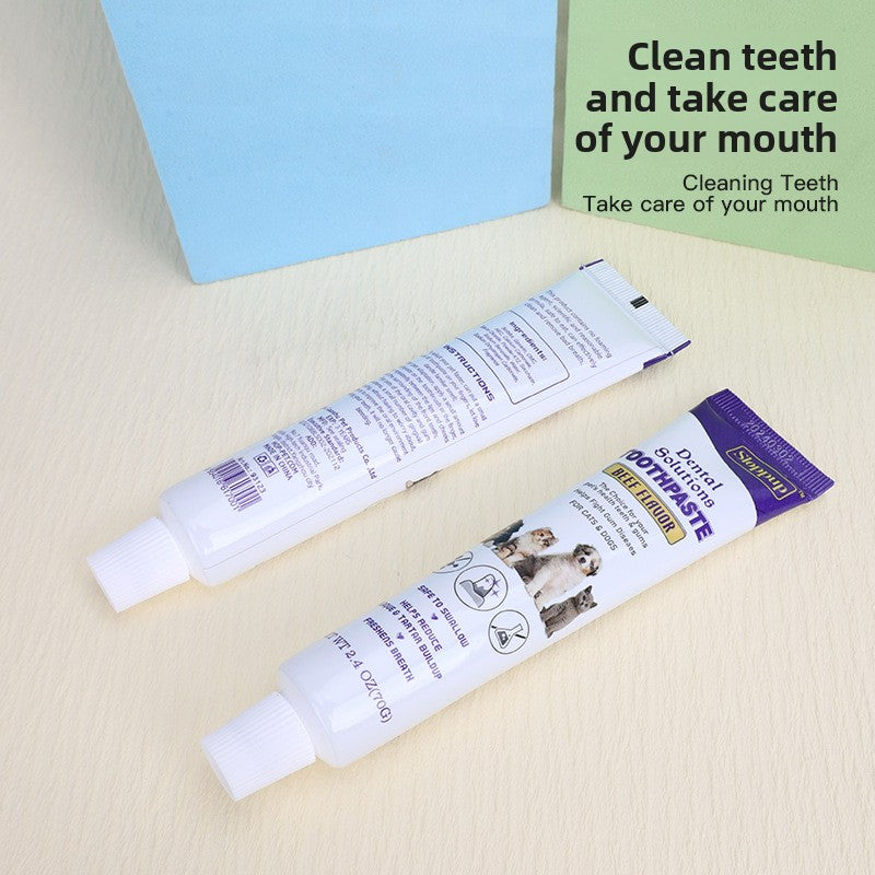 Beef Flavor Pet Toothpaste for Cats and Dogs